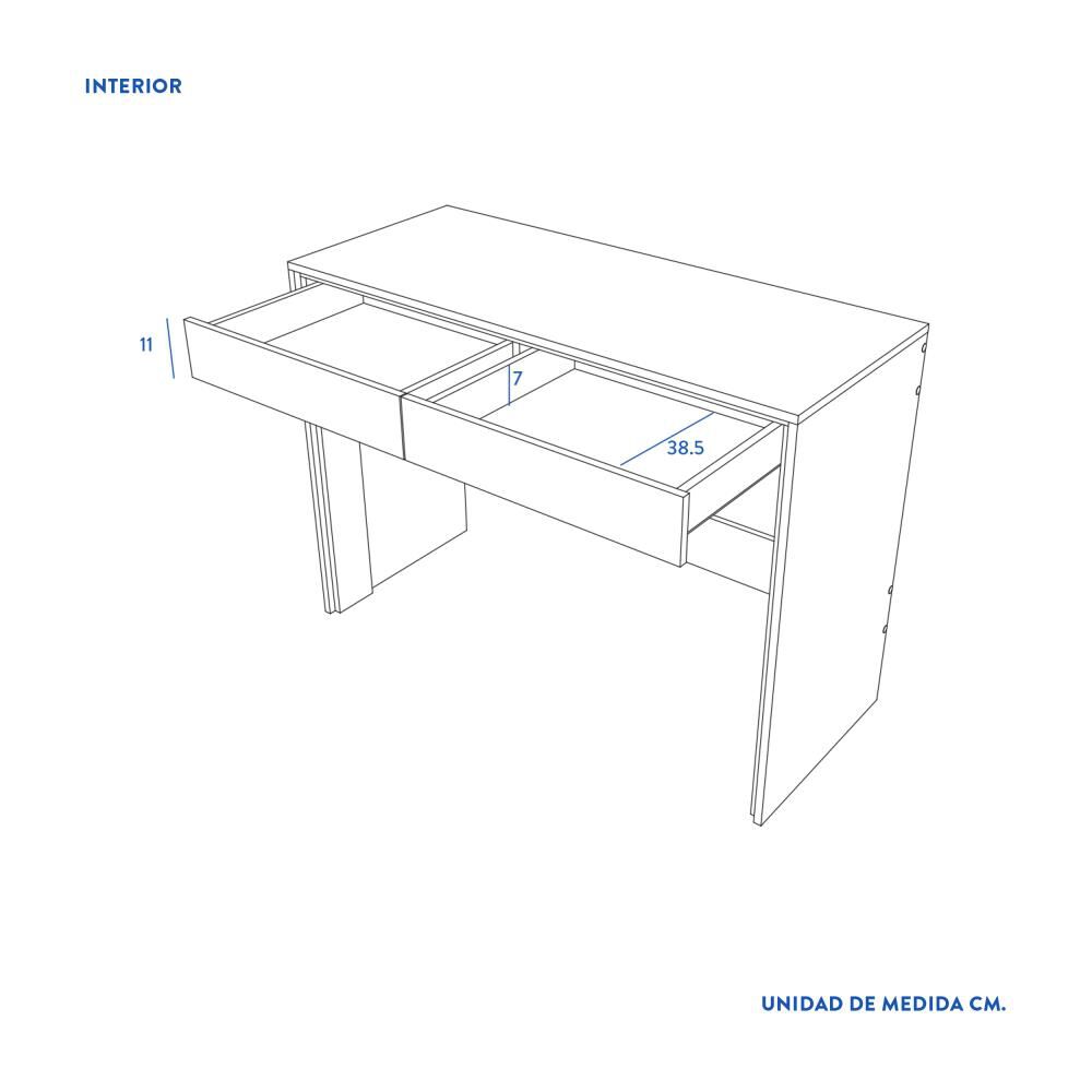 Escritorio Cic Roma / 2 Cajones image number 3.0