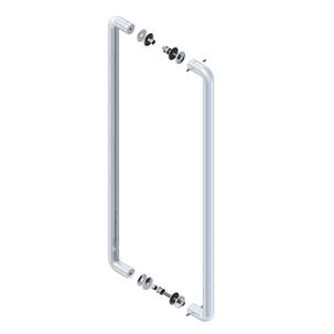 Tirador Doble Odis 9380 30x800mm - Plata