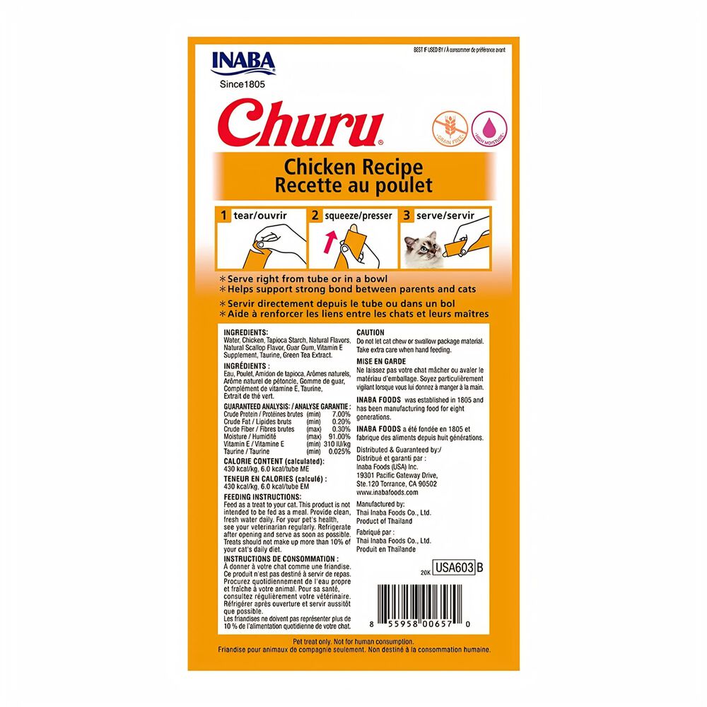 Churu Gato Sabor Pollo 4 Unidades image number 2.0