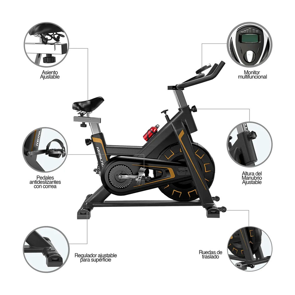 Bicicleta Spinning Dynamic Indoor Fitness Volante De Inercia 6 Kg image number 3.0