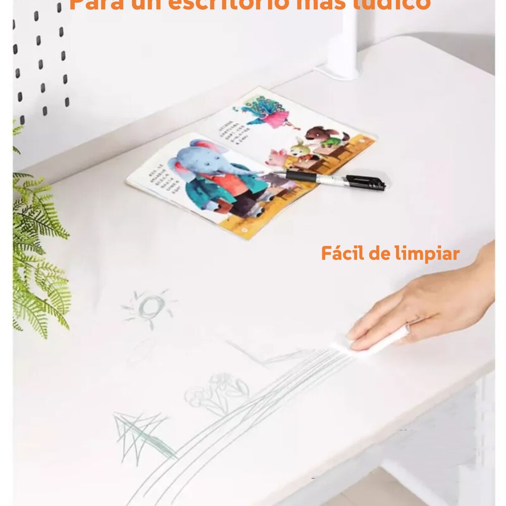Escritorio Infantil Con Estante Organizador 120cm Lubabycas image number 5.0