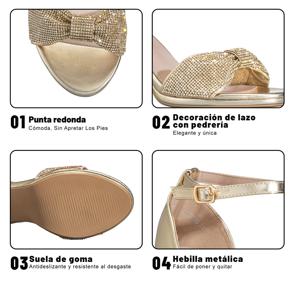 Sandalia Taco Alto Fiesta Elegante Mujer Weide You535 image number 8.0