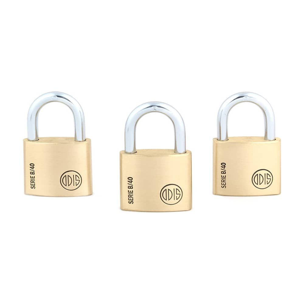 Pack 3 Candados Odis B40 40mm - Llaves Iguales image number 1.0
