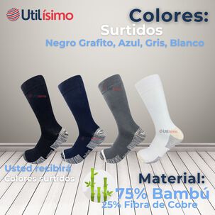 Pack 6 Pares Calcetines Bamb Con Cobre Efecto Antibacterial Colores Surtidos