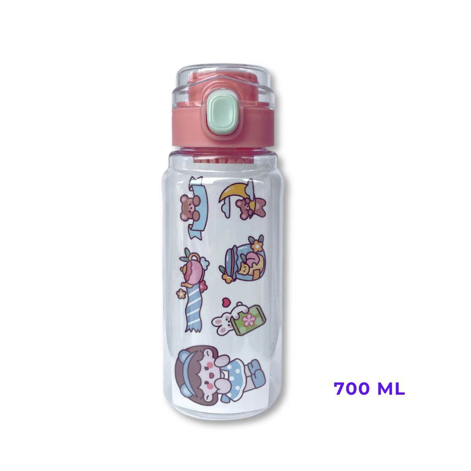 Botella De Pl&aacute;stico Con Filtro Escolar Stickers Decorativo 700ml Surtido image number 1.0
