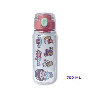 Botella De Pl&aacute;stico Con Filtro Escolar Stickers Decorativo 700ml Surtido