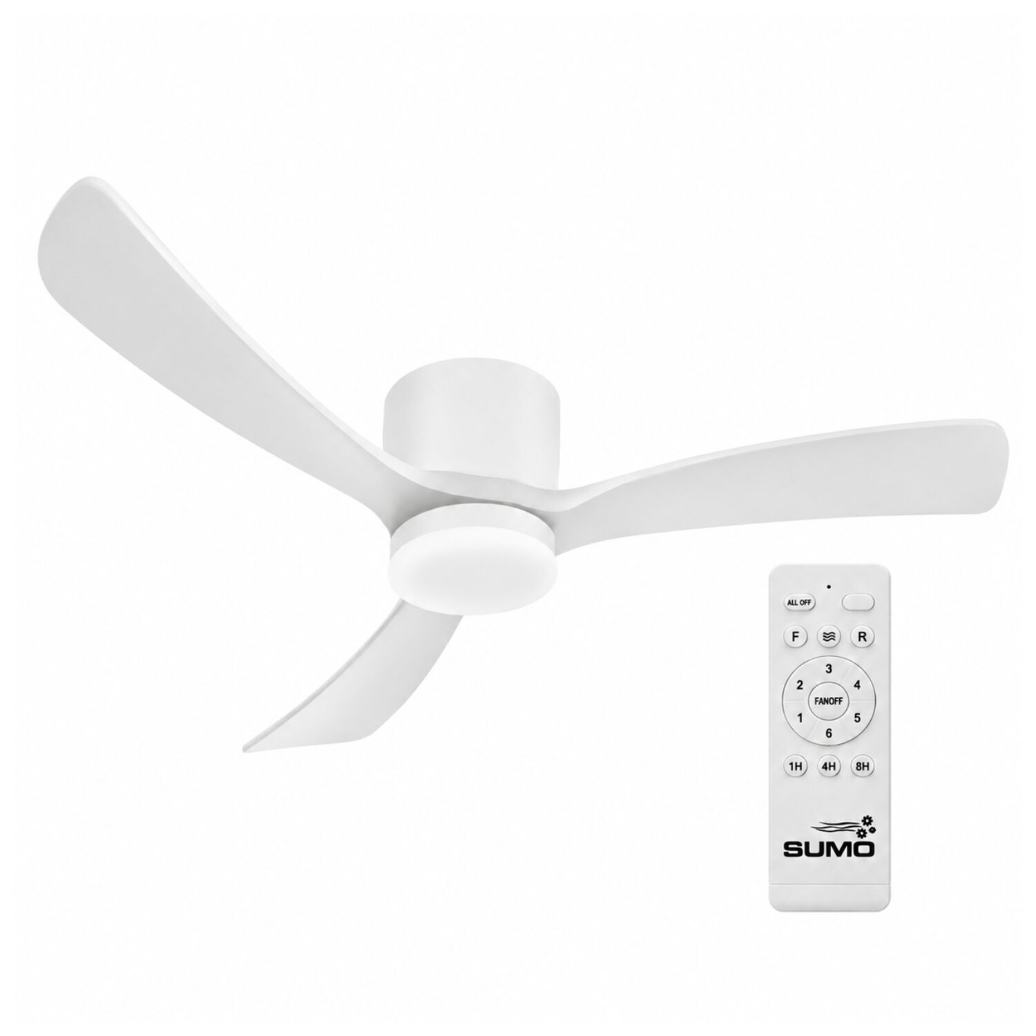 Ventilador De Techo Sumo Vt60 Blanco Led 52" 3 Aspas De Madera Blanco image number 0.0