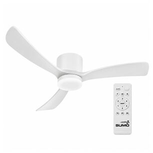 Ventilador De Techo Sumo Vt60 Blanco Led 52" 3 Aspas De Madera Blanco
