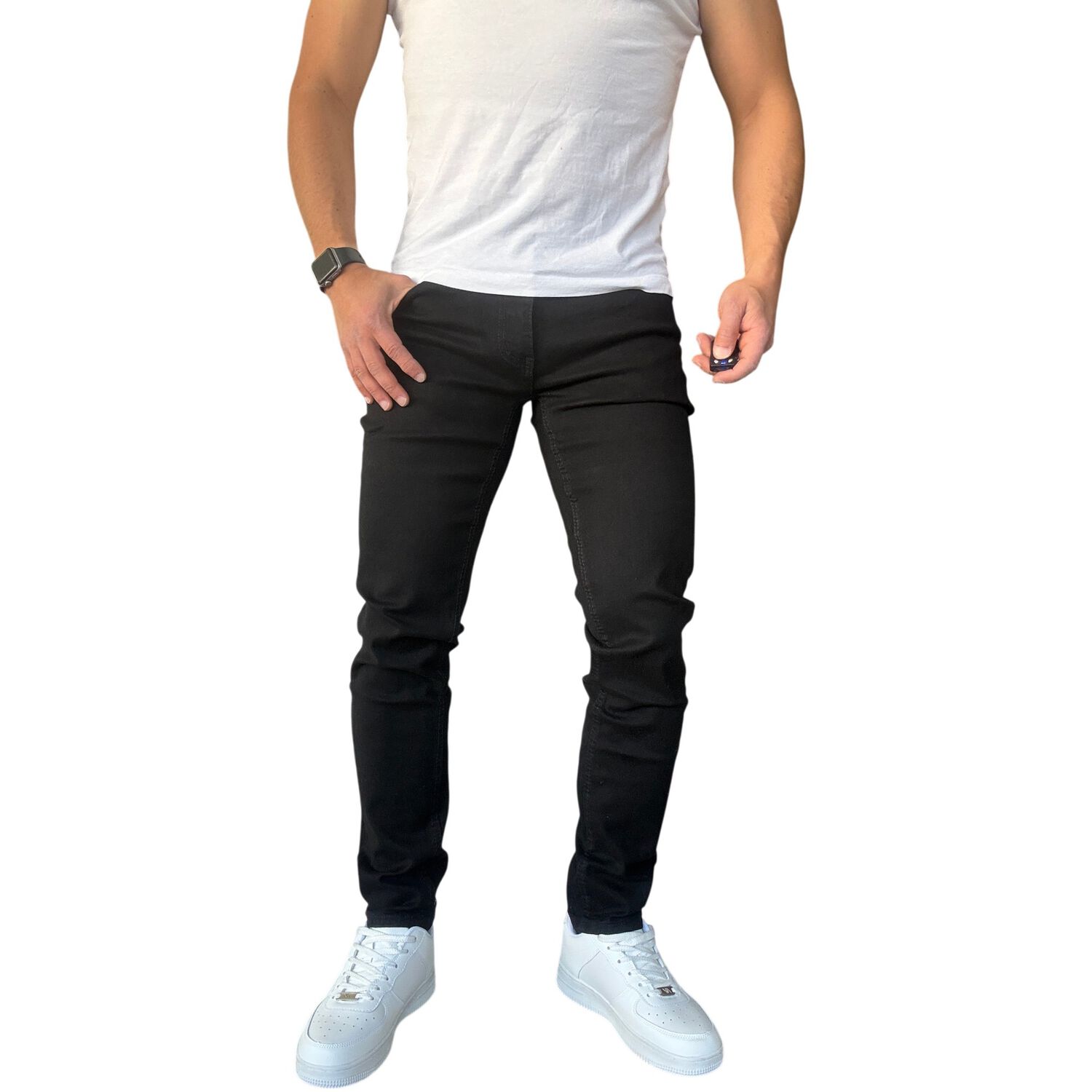 Jeans Slim Fit Negro image number 3.0