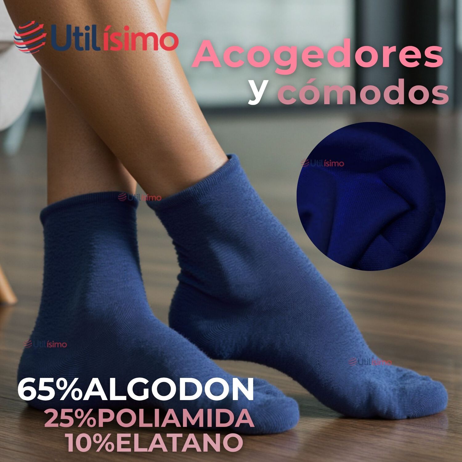 Pack 6 Calcetines T&eacute;rmicos Extra Suaves Chenille Cozy Mujer Surtido image number 5.0