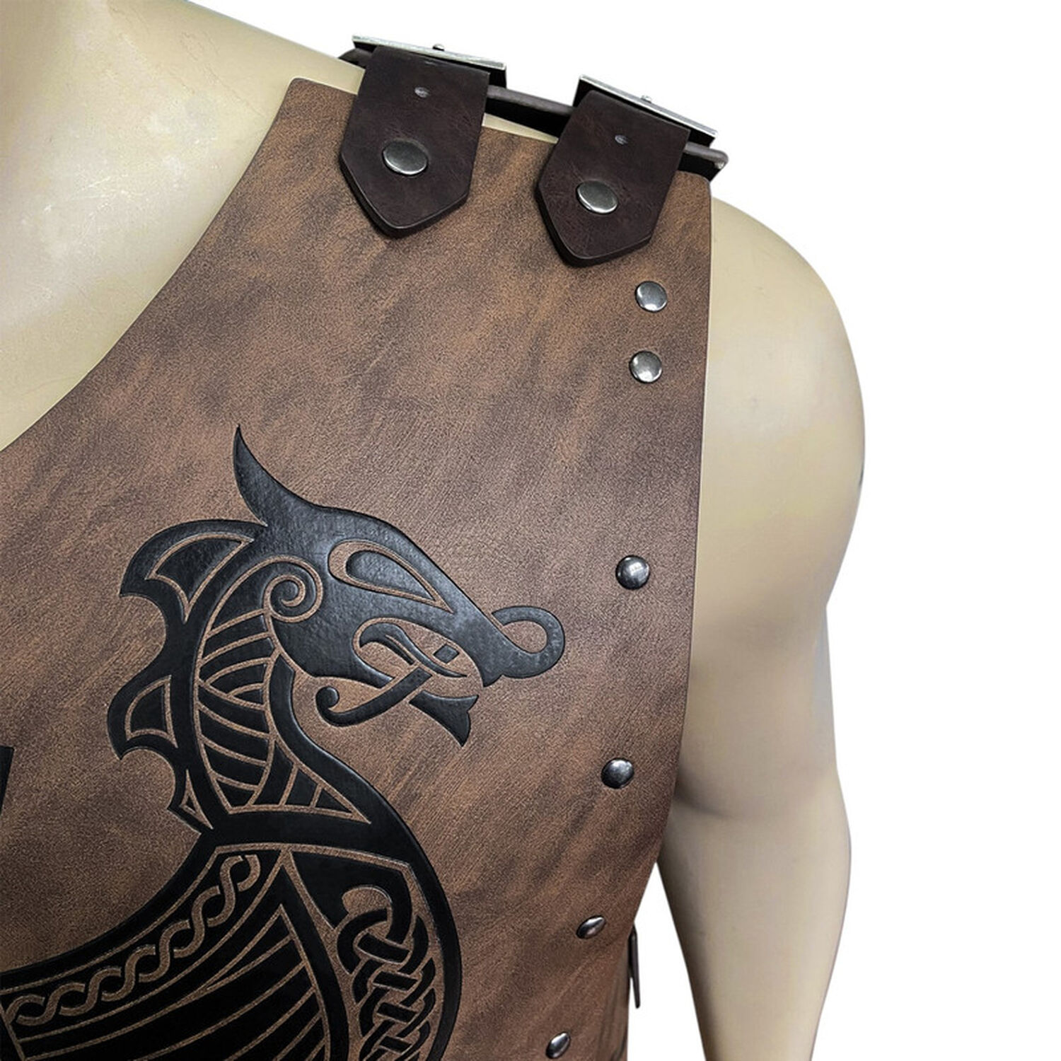 Disfraz Armadura Vikingo Cuero Premium image number 2.0