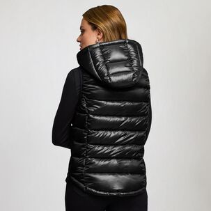 Parka Sin Mangas Brillante Cuello Alto Con Capucha Desmontable Mujer Kimera Parka Sin Mangas Brillante Cuello Alto Con Capucha Desmontable Mujer Kimera