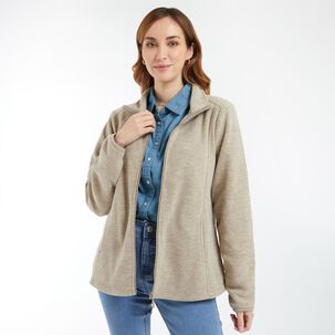 Polerón Básico Melange Cuello Redondo Mujer Geeps Polerón Básico Melange Cuello Redondo Mujer Geeps