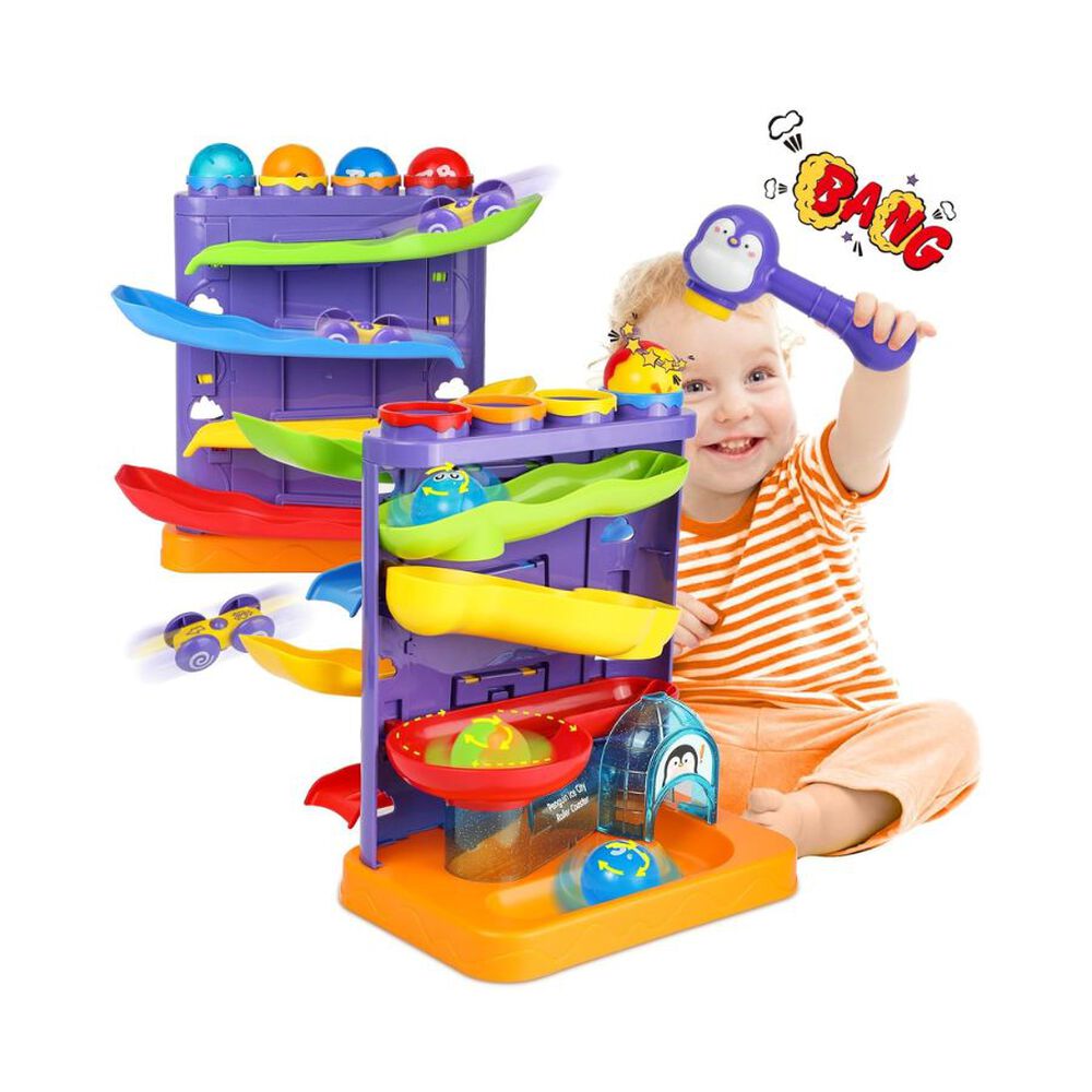 Juguete Tobogan Ping&uuml;ino De Pelotas Y Carro 2 En 1 image number 4.0