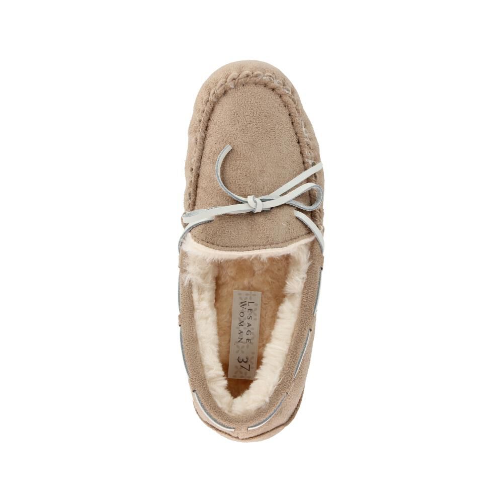 Pantuflas Mujer Lesage Beige image number 4.0