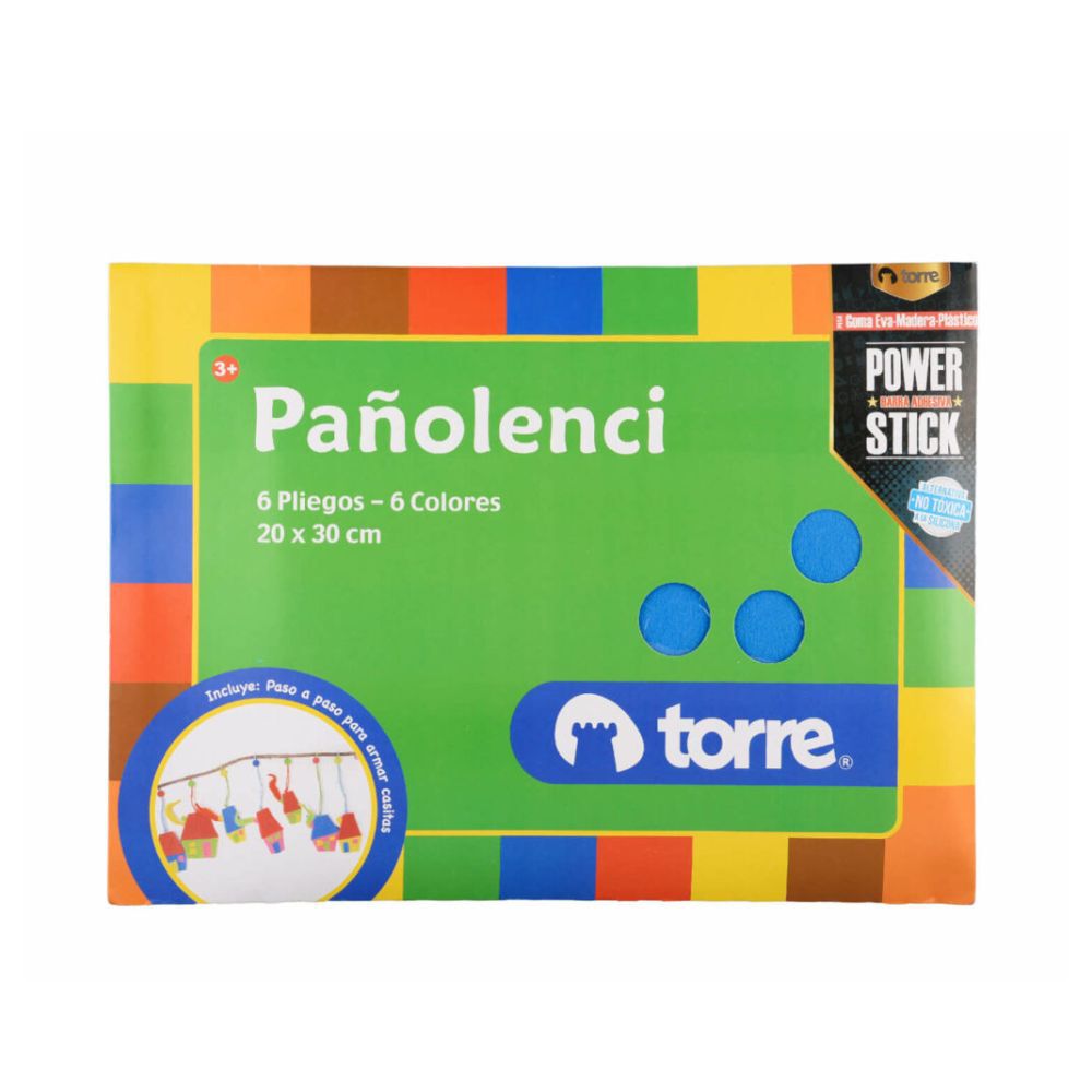 Pañolenci 6 Pliegos / 6 Colores 20x30cms - Torre image number 0.0
