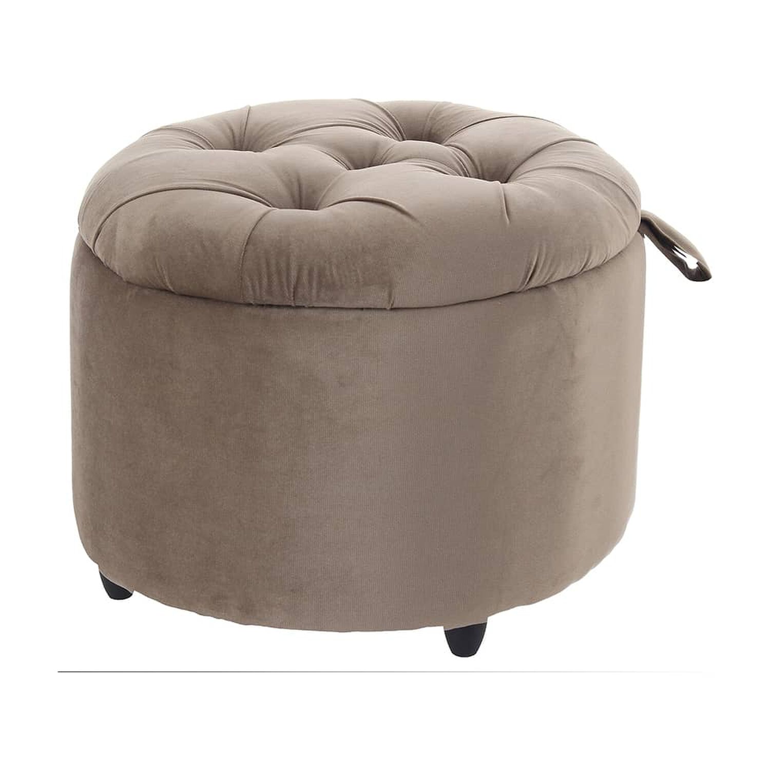 Pouf Ba&uacute;l Zoe Cafe Felpa 60x60x50 Cm image number 0.0