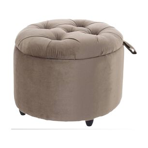 Pouf Ba&uacute;l Zoe Cafe Felpa 60x60x50 Cm