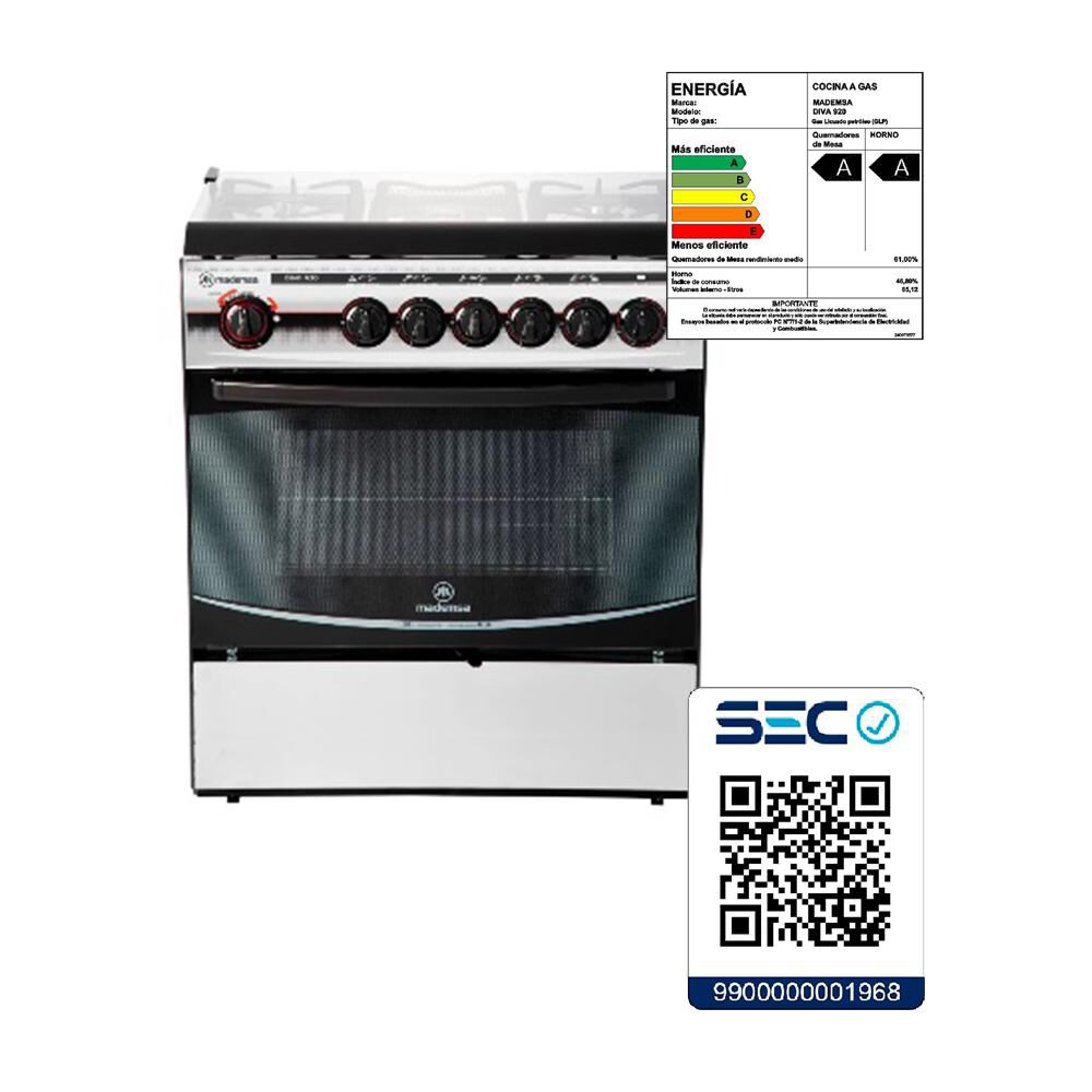 Cocina Mademsa Diva 920 / 5 Quemadores en Oferta | Hites.com