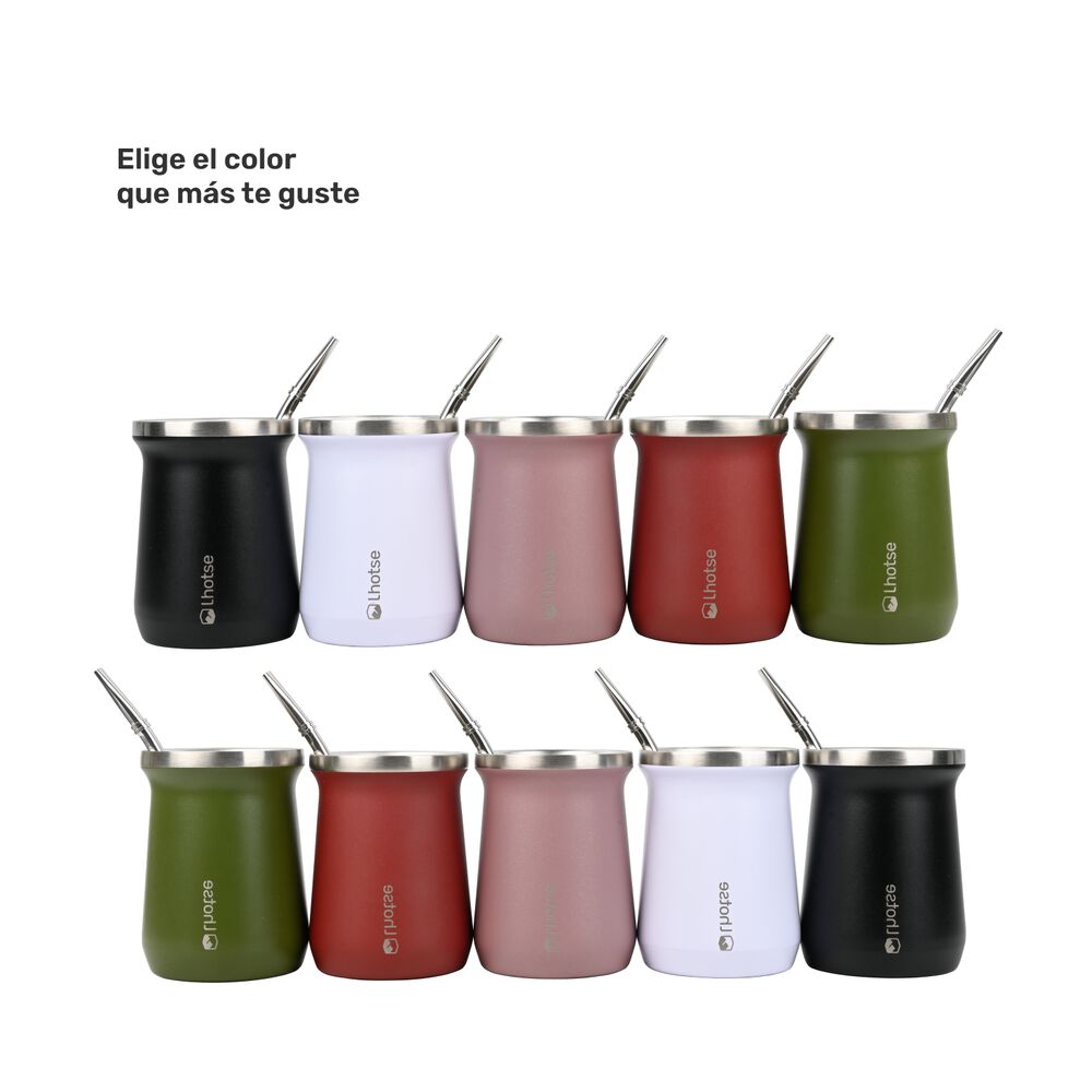 Mate Acero Inoxidable Con Bombilla Lhotse Red image number 4.0