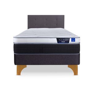 Cama Europea Flex Nexus / 1.5 Plazas / Base Normal + Respaldo