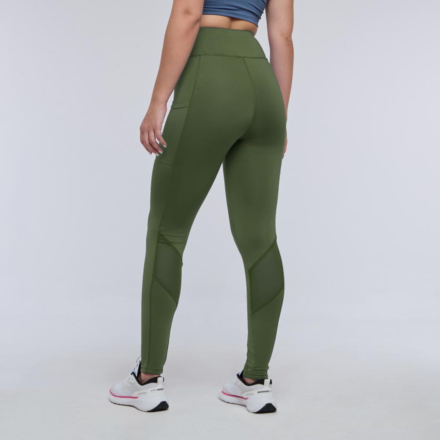 Calza Deportiva Lisa Tiro Alto Regular Mujer Wetland image number 1.0