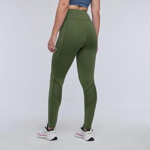 Calza Deportiva Lisa Tiro Alto Regular Mujer Wetland