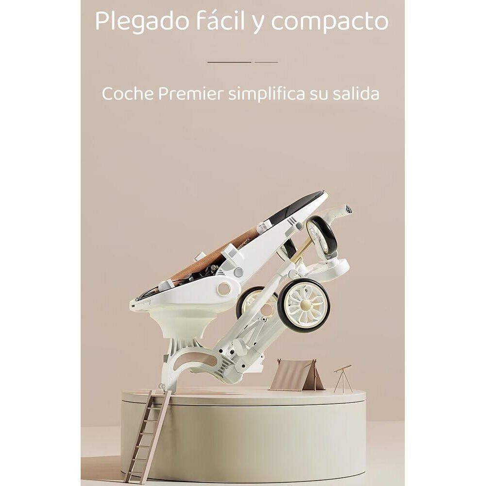 Coche De Paseo 360&deg; 3 En 1 Reclinable Lubabycas Blanco image number 3.0