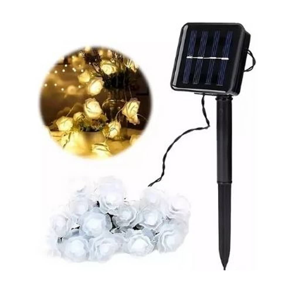 Luces Solares Rosas Led 6m Guirnalda Luces Exterior Cascada image number 5.0