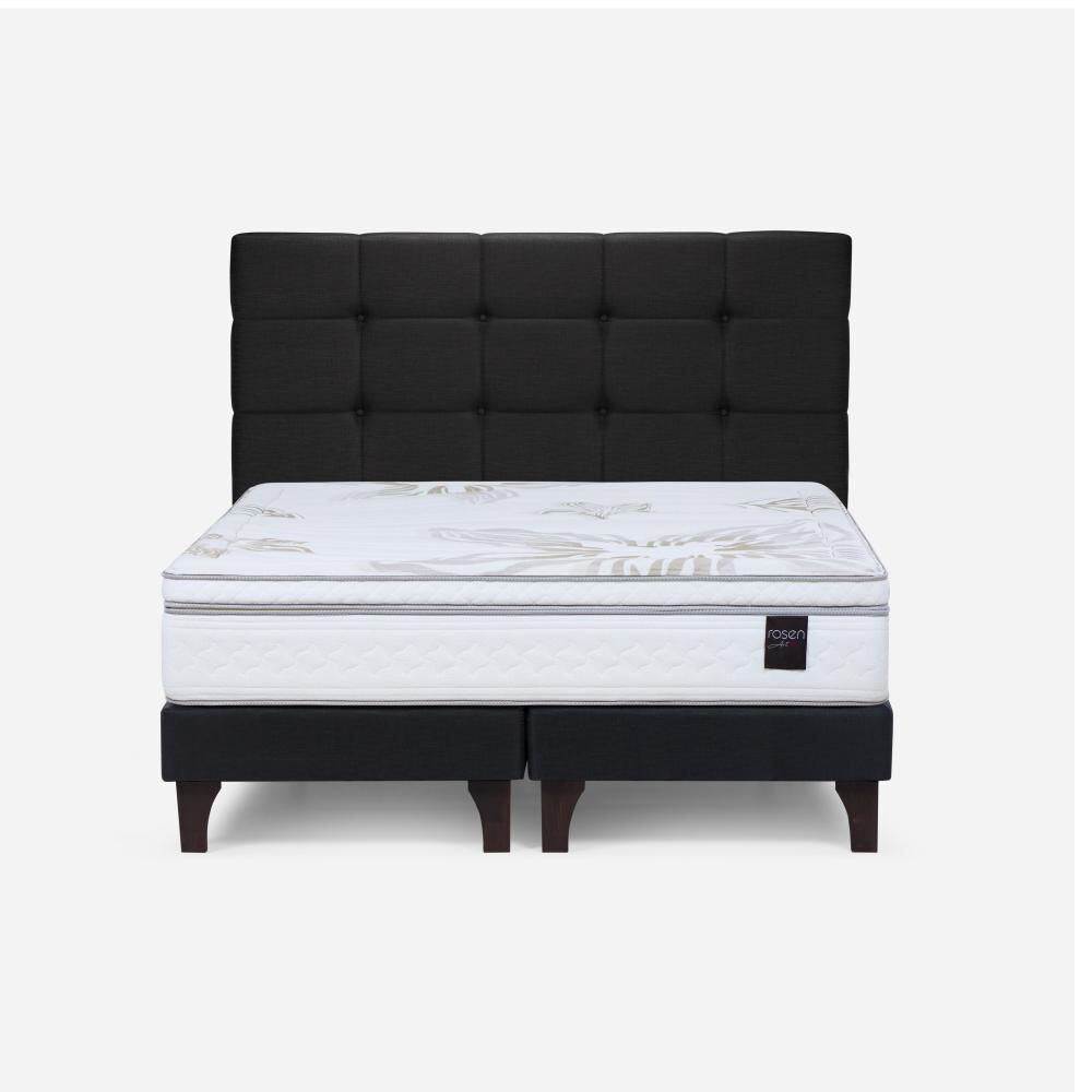 Cama Europea Rosen Art 4 / 2 Plazas / Base Dividida + Respaldo image number 0.0