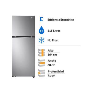 Refrigerador Top Freezer LG VT32BPP / No Frost / 315 Litros / E