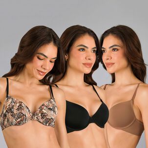 Pack 3x Sosten Perfect Microprint Flores Mujer 25602-254