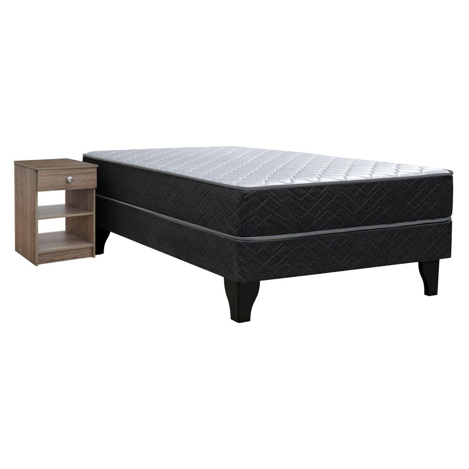 Cama Europea Celta Cadiz / 1 Plaza / Base Normal + Velador image number 0.0