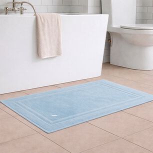Toalla De Piso Savoy Nautica Home Algod&oacute;n Premium 50x80 Cm Celeste