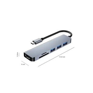 Hub Adaptador Usb Tipo C - Usb 3.0 Hdmi Microsd