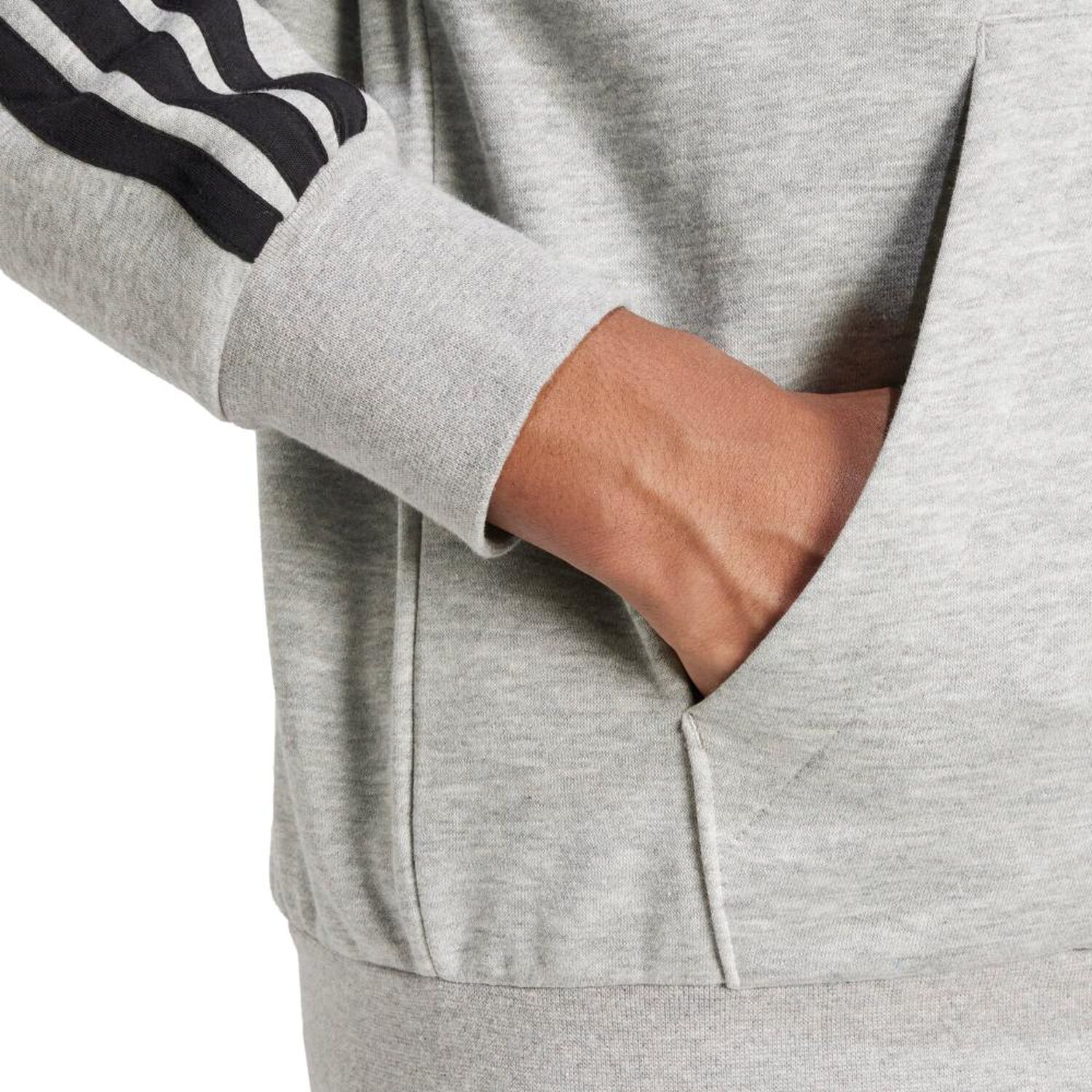 Poler&oacute;n Con Capucha Essentials Fleece 3 Tiras Adidas image number 4.0