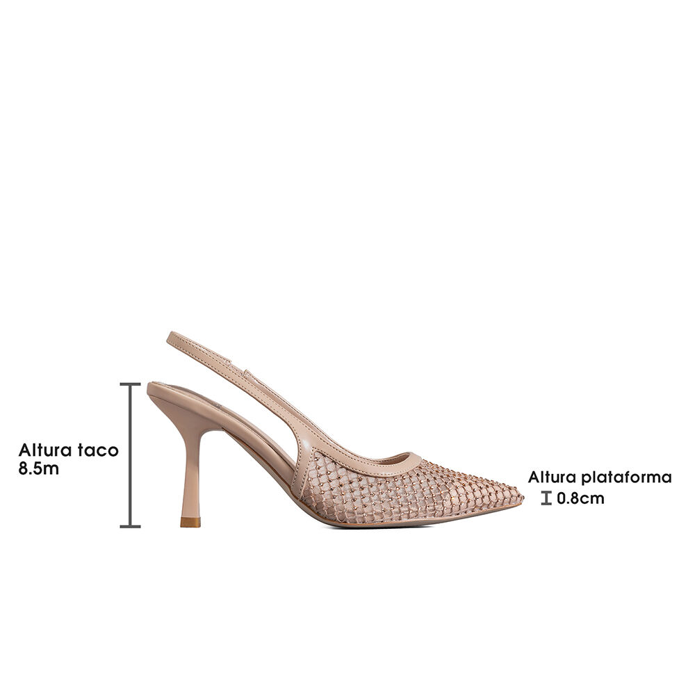 Zapato Tacon Talón Abierto Elegante Mujer Weide Ghe35 image number 7.0