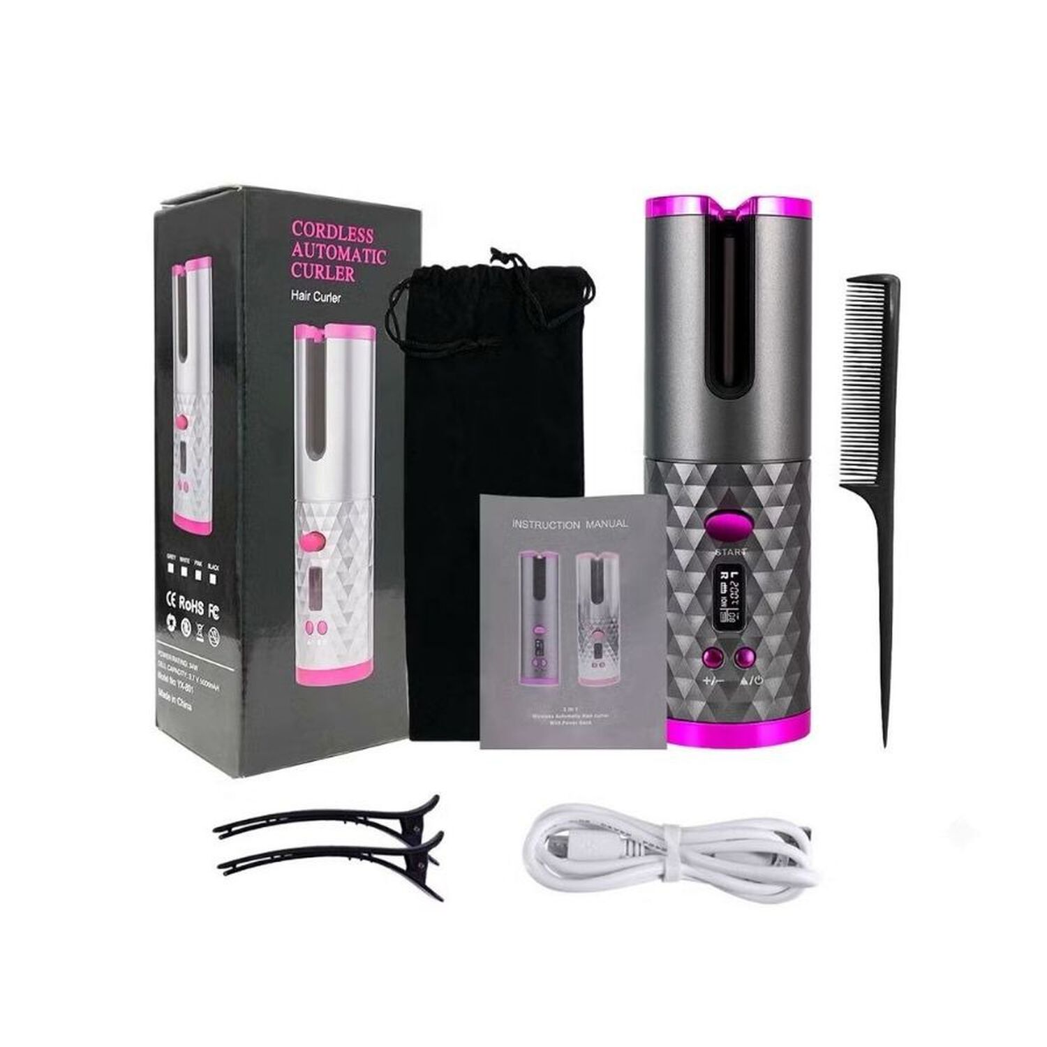 Rizador Autom&aacute;tico Inal&aacute;mbrico Recargable Cer&aacute;mica Port&aacute;til Usb image number 4.0