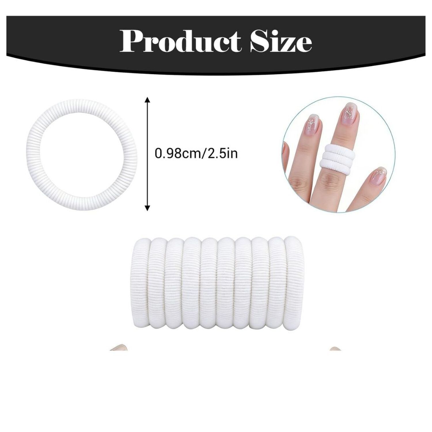 Set De 80 Mini Bandas O Colets El&aacute;sticas Para El Cabello Suaves Y Sin Costuras image number 1.0