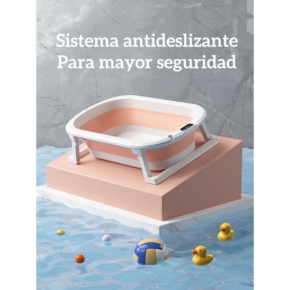 Ba&ntilde;era Plegable Con Coj&iacute;n Y M&aacute;s Accesorios Rosada Lubabycas image number 5.0