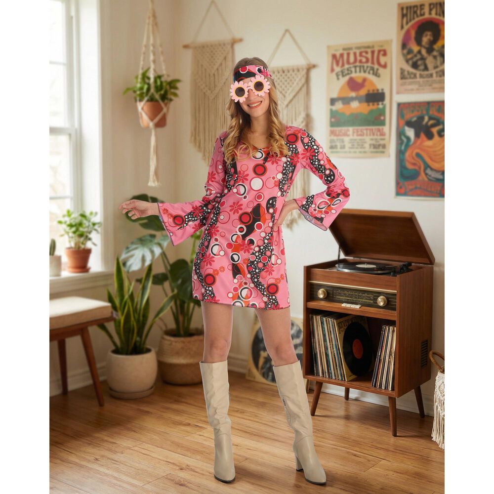 Disfraz Completo Mujer Onda Disco Retro Fiesta Tem&aacute;tica A&ntilde;os 80 Traje Halloween Adulto Mujer image number 11.0