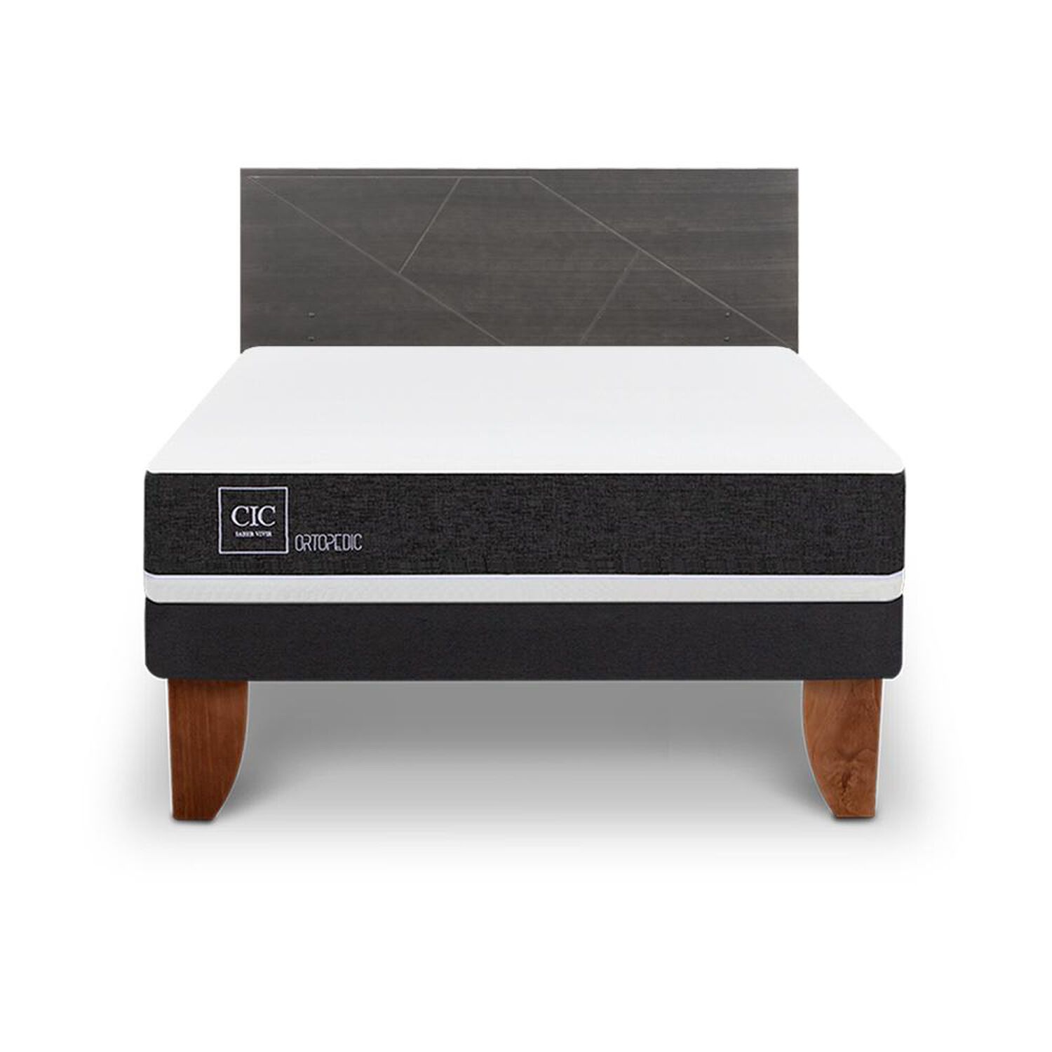 Cama Europea Cic Ortopedic / 2 Plazas / Base Normal + Respaldo image number 0.0