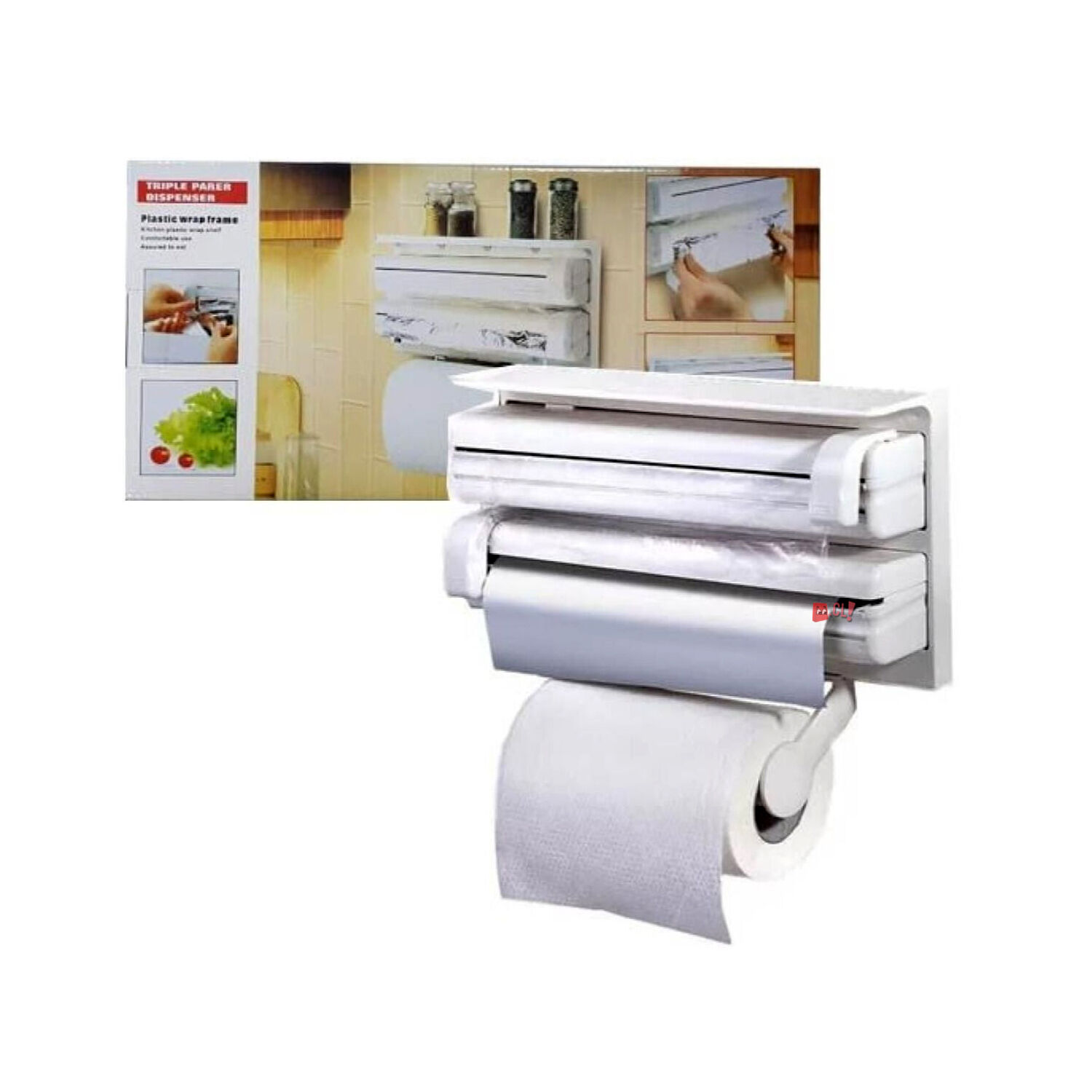 Dispensador Papel Triple Cocina Film Alusa - Ps image number 1.0