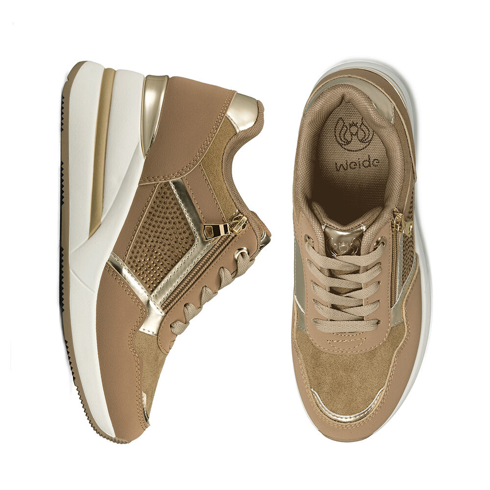 Zapatilla Deportiva Taco Cuña Malla Mujer Weide Jll61 image number 4.0