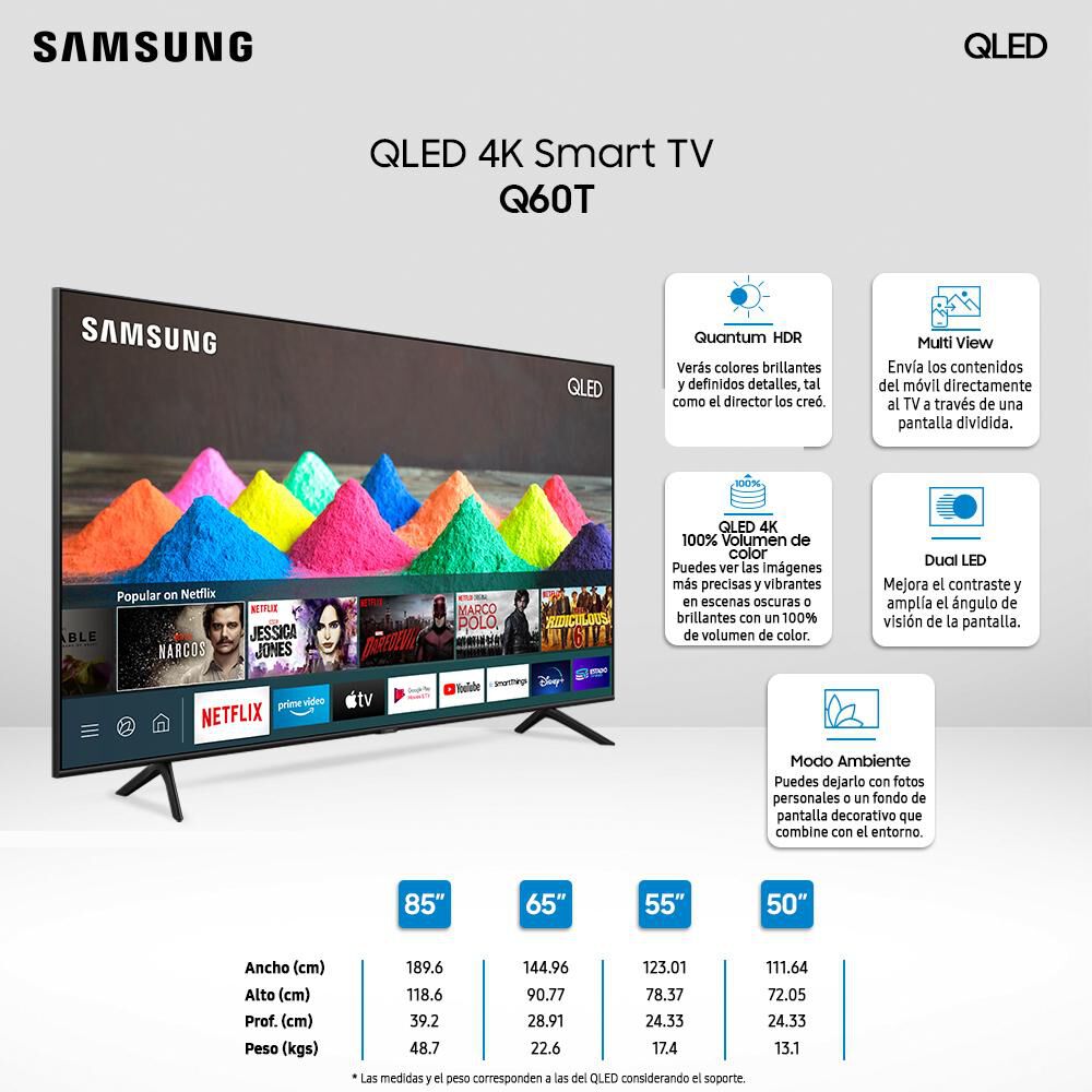 Qled Samsung QN55Q60 / 55" / Ultra Hd / 4k / Smart Tv image number 2.0