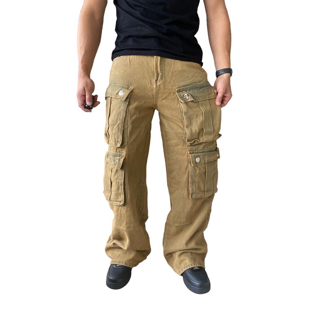 Jeans Diábolo Cargo Ancho Wide Leg Hombre image number 19.0