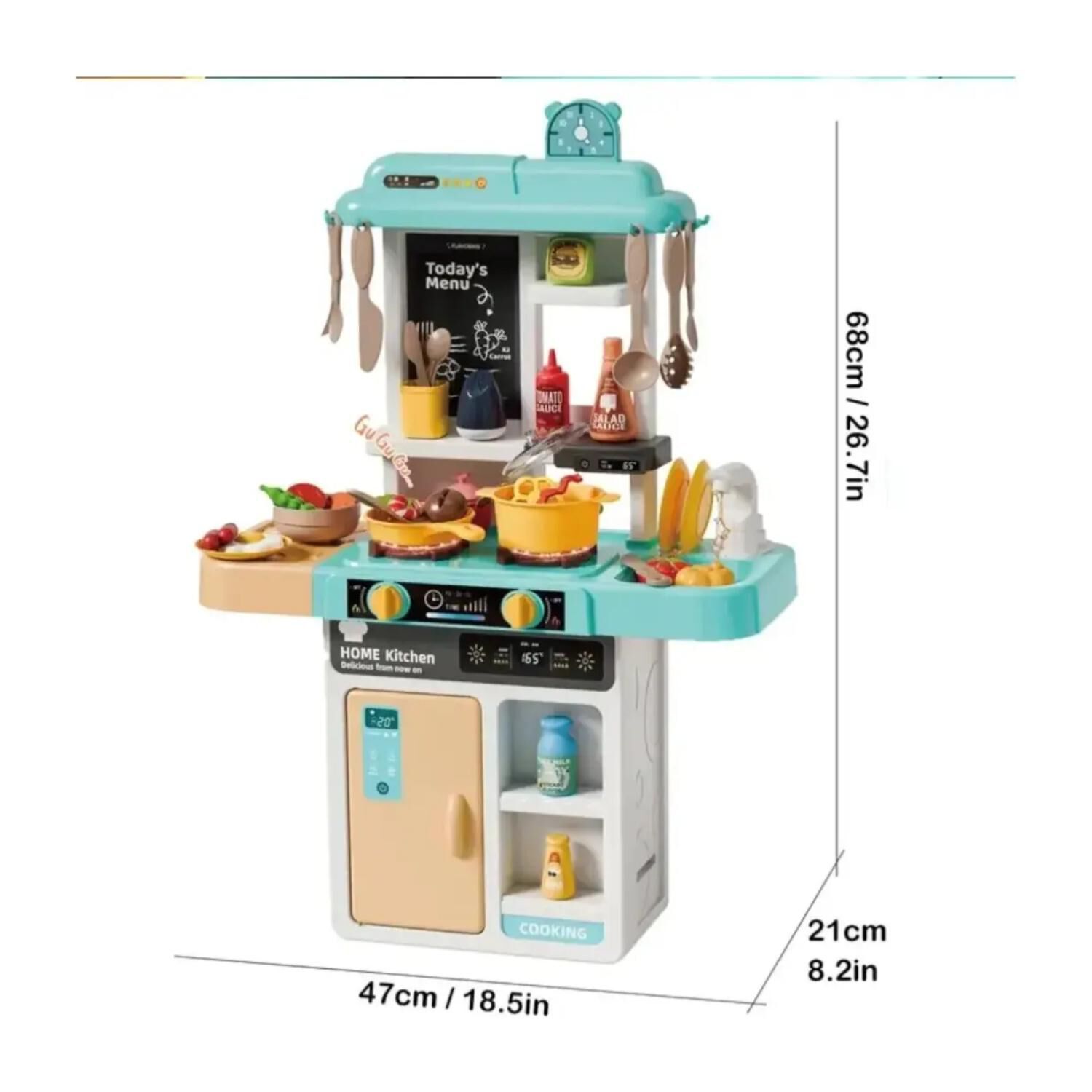 Juguete Set Cocina 43 Piezas 63cm Luz Sonido Azul Infantil image number 1.0