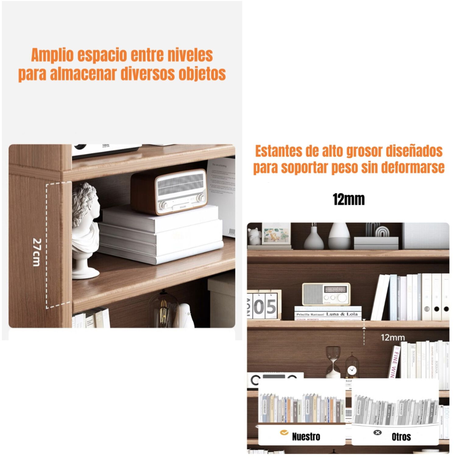 Librero Biblioteca Organizador Estante 100x180cm Monte image number 1.0