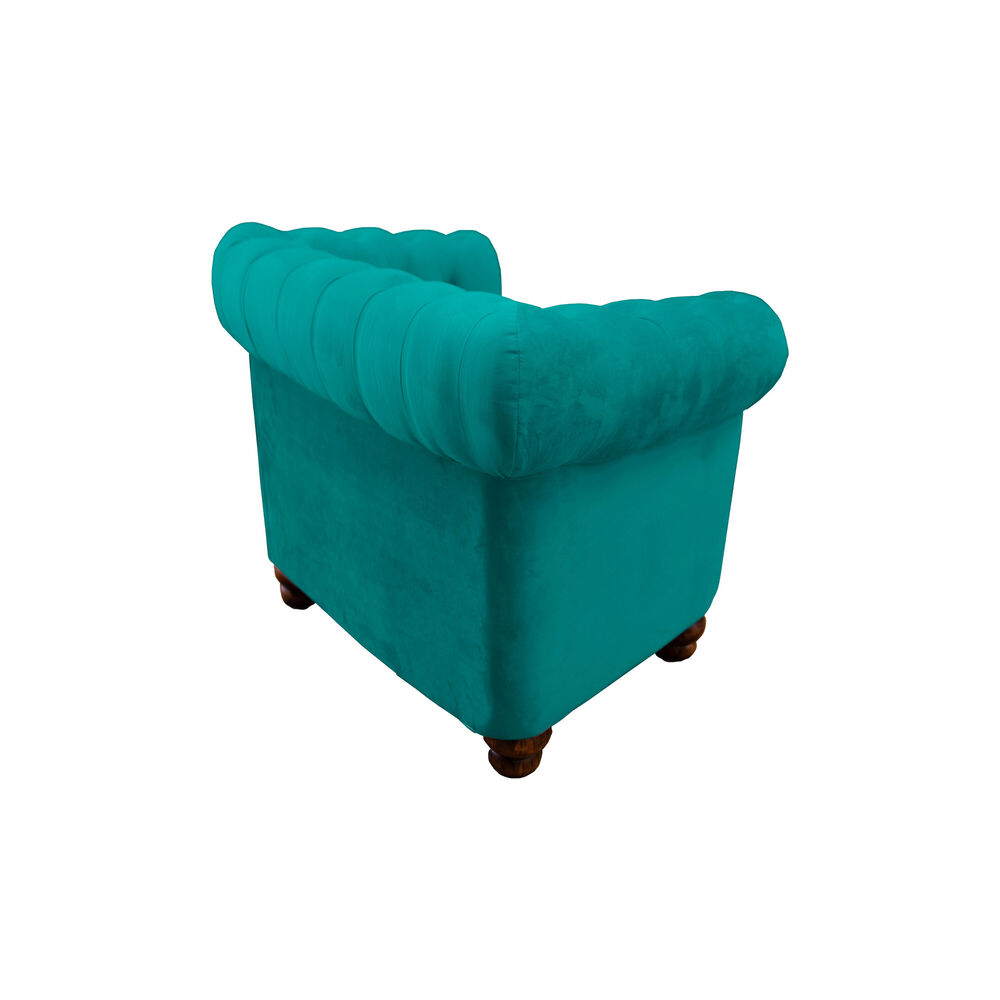 Sofa Florencia 1 Cuerpo Tela Velvet Turquesa image number 2.0