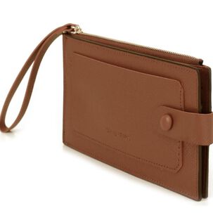 Billetera De Mujer Tarja Brown Carven